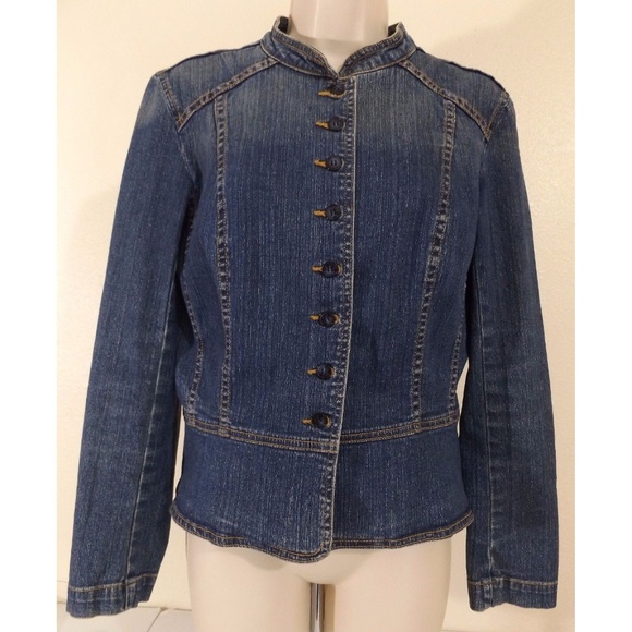 a.n.a Jackets & Blazers - # a.n.a Peplum Denim Stretch Jean Jacket